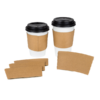 10-24oz Kraft Coffee Cup Sleeve / Jacket - 1000/Case - Image 3