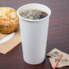 20oz White Poly Paper Hot Cup - 600/Case - Image 3