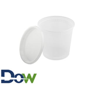 HD 24oz Microwavable Translucent Plastic Deli Container and Lid - 240/Case