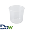 24oz PP Microwavable Clear Round Deli Container - 500/Case