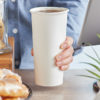 24oz White Poly Paper Hot Cup - 500/Case - Image 2