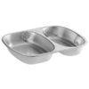 29oz Silver 2-comp Foil Entrée / Take-Out Pan with Clear Dome Lid - 50/Case - Image 2