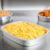 65oz Silver Foil Entrée / Take-Out Pan with Clear Dome Lid - 50/Case - Image 2