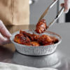 7" Round Heavy Weight Foil Take-Out Pan - 500/Case - Image 3