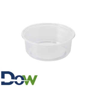 8oz PP Microwavable Clear Round Deli Container - 500/Case