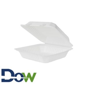 9" x 9" Biodegradable / Bagasse 1-Compartment Take-out Container - 200/Case