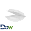 9" x 9" Biodegradable / Bagasse 3-Compartment Take-out Container - 200/Case