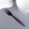 Black Heavy Weight PP Plastic Forks - 1000/Case - Image 2