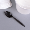 Black Medium Weight PP Plastic Tea Spoon - 1000/Case - Image 2