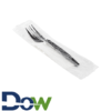Black Wrapped Heavy Weight Plastic Cutlery Kits (Fork & Napkin) - 500/Case - Image 2