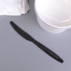Individually Wrapped Heavy Weight Black Plastic Knife - 1000/Case - Image 2