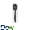 Individually Wrapped Heavy Weight Black Plastic Soup Spoon- 1000/Case