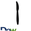Black Heavy Weight PP Plastic Knife - 1000/Case
