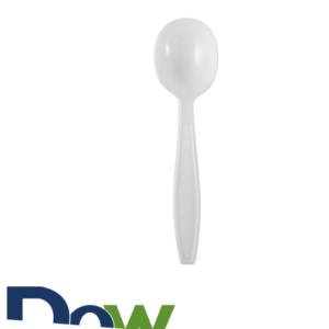 White Heavy Weight PP Plastic Soup Spoon - 1000/Case