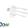White Wrapped Heavy Weight Plastic Cutlery Kit with Salt & Pepper - 250/Case - Image 2
