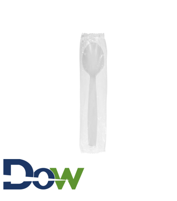 Individually Wrapped Heavy Weight White Plastic Tea Spoon- 1000/Case