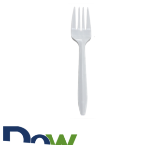 White Medium Weight PP Plastic Forks - 1000/Case
