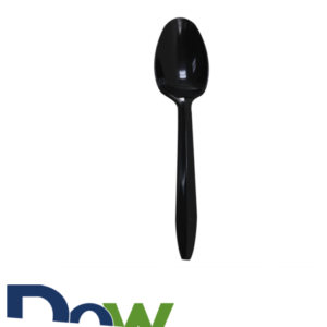 Black Medium Weight PP Plastic Tea Spoon - 1000/Case