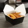 #1 Black Microwavable Folded Pak Paper Container - 450/Case - Image 2