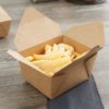 #1 Kraft Microwavable Folded Pak Paper Container - 450/Case - Image 2
