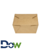 #1 Kraft Microwavable Folded Pak Paper Container - 450/Case
