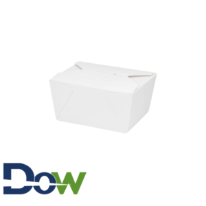 #1 White Microwavable Folded Pak Paper #1 Container - 450/Case