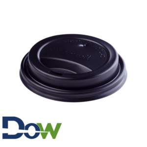 10-20oz Black Sipper Dome Lid For Paper Hot Cup - 1000/Case