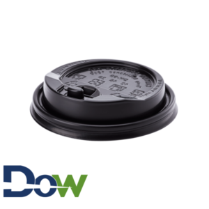 10-24oz Black Enclosure Dome Lid For Paper Hot Cup - 1000/Case