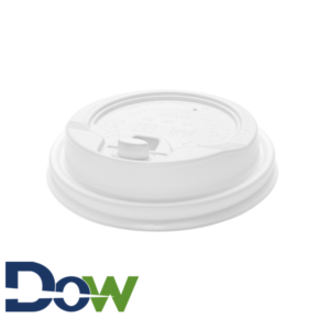 10-24oz White Enclosure Dome Lid For Paper Hot Cup - 1000/Case