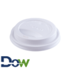 10-24oz White Sipper Dome Lid For Paper Hot Cup - 1000/Case