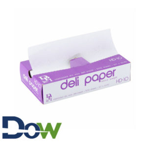 10" x 10¾" HD Interfolded White Wax Deli Wrap Paper - 500/Box