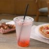 12- 24oz PET Clear Flat Lid with Straw Slot - 1000/Case - Image 2