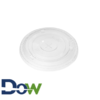 12- 24oz PET Clear Flat Lid with Straw Slot - 1000/Case