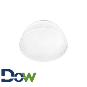 Clear Dome Lid With No Hole For 12-24oz Clear PET Cups – 1000/Case
