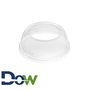 Clear Dome Lid With Wide Hole For 12-24oz Clear PET Cups – 1000/Case