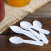 3" White Plastic Tasting Spoon - 3000/Case - Image 2