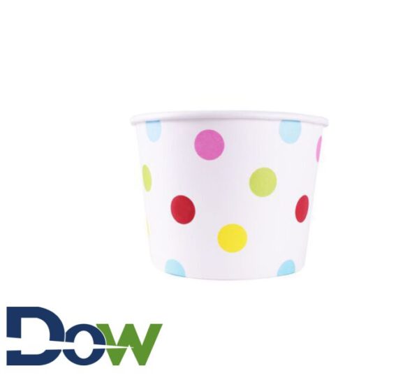 12oz Dots Frozen Yogurt / Food Cup - 1000/Case