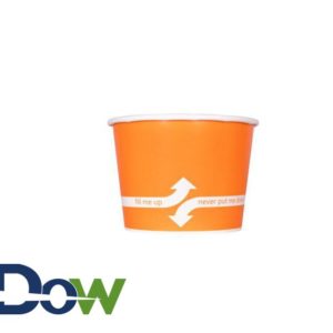 12oz Orange Frozen Yogurt / Food Cup - 1000/Case
