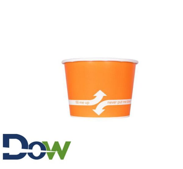 12oz Orange Frozen Yogurt / Food Cup - 1000/Case
