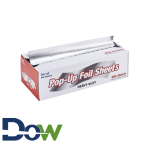 12" x 10 3/4" HD Food Service Interfolded Pop-Up Foil Sheets - 500/Box