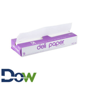 15" x 10¾" HD Interfolded White Wax Deli Wrap Paper - 500/Box