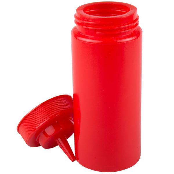 32oz Red Wide Mouth Squeeze Bottle - 6/Pack - Image 2