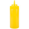 24oz Yellow Wide Mouth Squeeze Bottle - 6/Pack