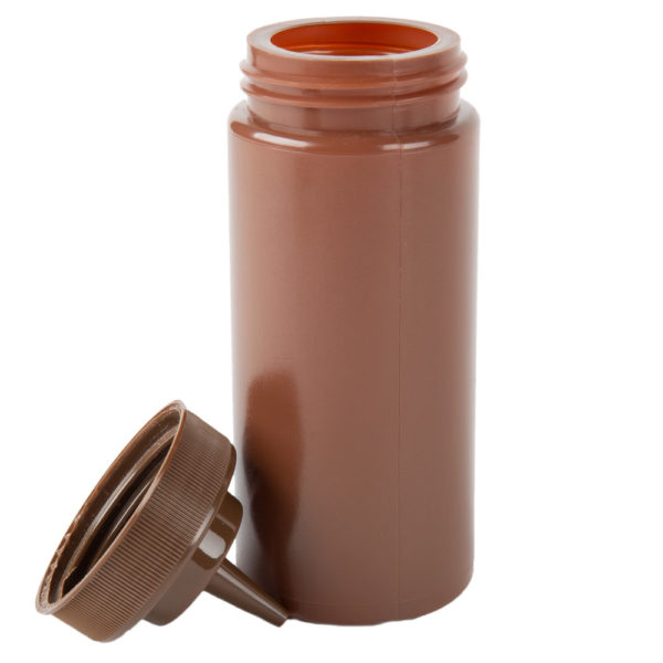16oz Brown Wide Mouth Squeeze Bottle - 6/Pack - Image 2