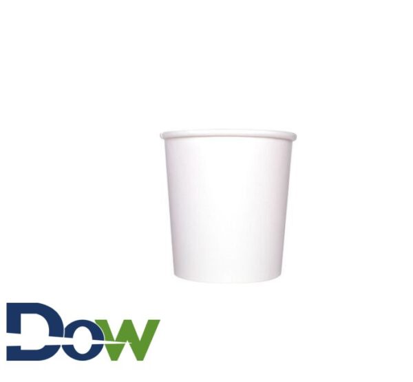 16oz White Gourmet Double Poly Paper Soup/Food Container- 500/Case
