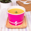 16oz Pink Paper Frozen Yogurt / Food Cup - 1000/Case - Image 2