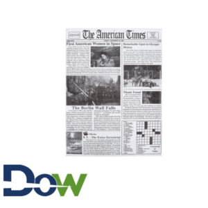 16" x 12" Newspaper Print Grease-Resistant Paper Sheets - 2000/Case