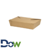 #2 Kraft Microwavable Folded Pak Paper Container - 200/Case