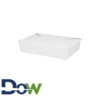 #2 White Microwavable Folded Pak Paper Container - 200/Case