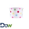 20oz Dots Paper Frozen Yogurt / Food Cup - 600/Case
